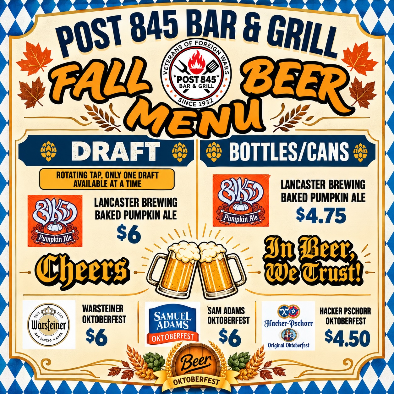 Fall Beer Menu